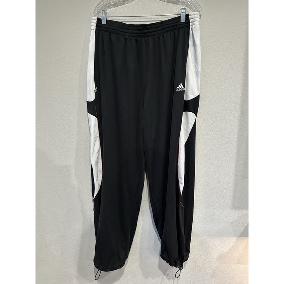 Vintage Men's Adidas‎ Track Pant Size 2XT Black White Red - Picture 1 of 7
